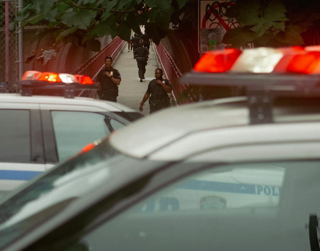 new york police cars and officers